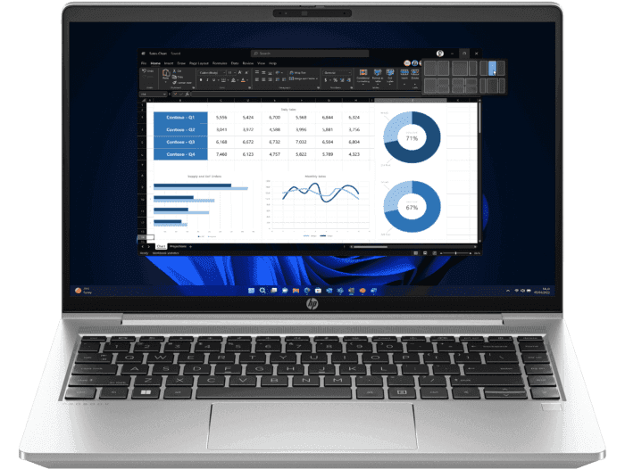 HP ProBook 440 G10 14 inch Business Laptop with Wolf Pro Security Edition, Silver